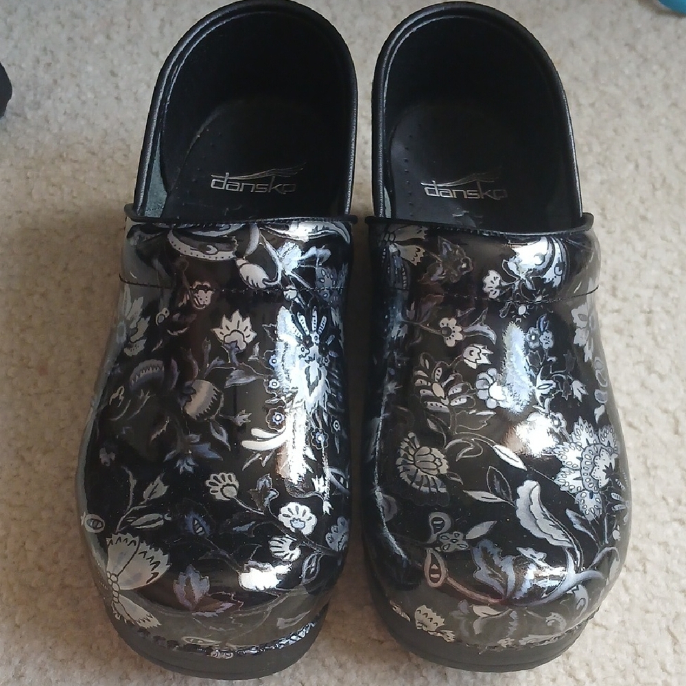 Black Dansko Closed-Back Clog With Silver & Metal… - image 3